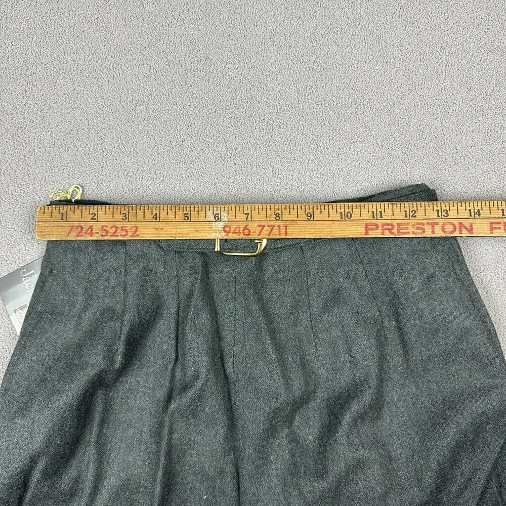 VTG 50s NWT Jack Winter Wool High Waist Shorts Green Belt Pinup 26”w Side Zip